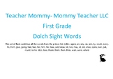 First Grade Dolch Sight Words Flashcards