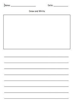 Preview of First Grade Draw and Write Writing Template
