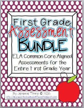 Preview of First Grade ELA Assessment Bundle