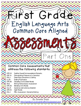 Preview of First Grade ELA Common Core Assessments Part One- with PBL Project