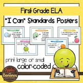 First Grade ELA Common Core "I Can" Classroom Posters