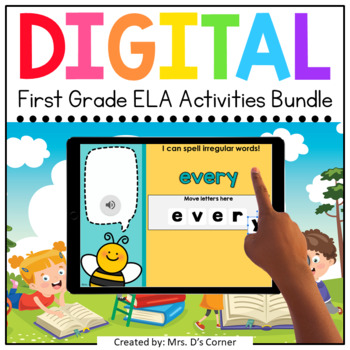 Preview of First Grade ELA English Language Arts Standards Aligned Digital Bundle