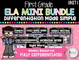 First Grade ELA Mini Bundle (Unit 1, Week 1)