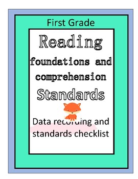 Preview of First Grade ELA Standard Checklist & Assessment Data Foundations & Comprehension