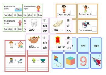Preview of First Grade ELA Task Cards