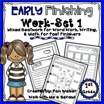 Preview of First Grade Early Finisher Worksheets | Set 1
