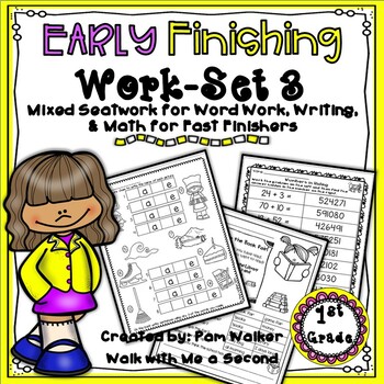 Preview of First Grade Early Finisher Worksheets Set 3