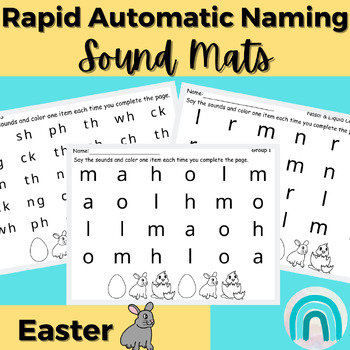 Preview of First Grade Easter Rapid Automatic Naming Letter-Sound Correspondence Fluency