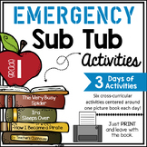 First Grade Emergency Sub Activities Unit