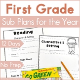 First Grade Emergency Sub Plans for Sub Tub or Sub Binder 