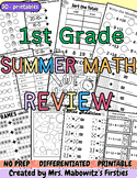 First Grade End of Year Math Practice, Summer Review (NO P