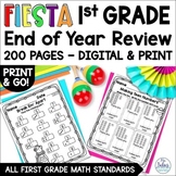 1sr Grade End of Year Math Review Worksheets | Math Review