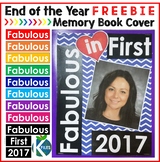 First Grade End of the Year Memory Book Cover Freebie