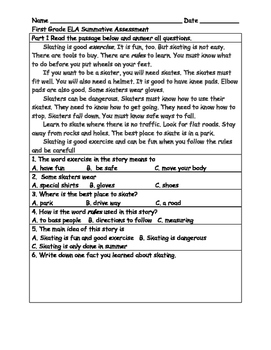 summative assessment 8 grade english