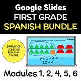 SPANISH First Grade - Math BIG BUNDLE - MODULES 1-2 4-6 Or