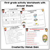 First Grade English Activity Worksheet with Answer Sheets