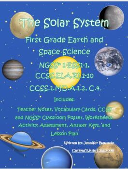 Preview of First Grade Common Core ELA and Earth and Space Science-The Solar System