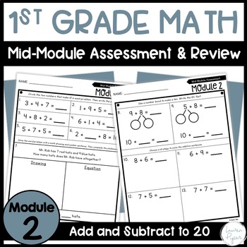 Preview of 1st Grade Math Module 2 Mid-Module Assessment and Review