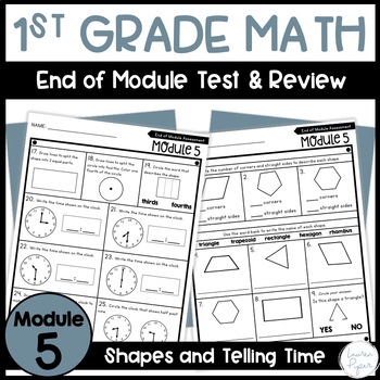 Preview of 1st Grade Math Module 5 End of Module Assessment and Test Review