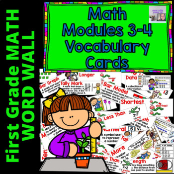 Preview of First Grade Eureka Vocab Word Cards Modules 3 & 4