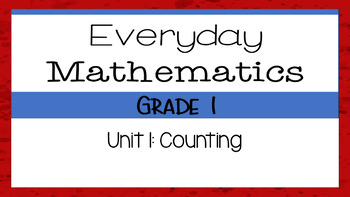 Preview of First Grade Everyday Math (EDM4) Unit 1 Lesson Slides