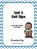 First Grade Everyday Math Unit 3 Exit Slips