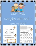 First Grade Everyday Math Unit 3 Review Packet
