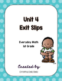 First Grade Everyday Math Unit 4 Exit Slips