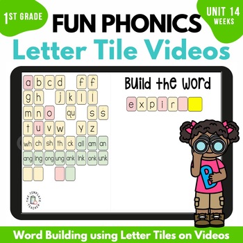 Preview of First Grade FUN Phonics Magnetic Letter Videos Unit 14