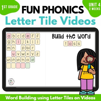 Preview of First Grade FUN Phonics Magnetic Letter Videos Unit 4