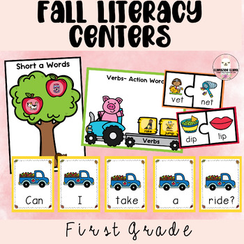 Preview of First Grade Fall Literacy Center Games and Resources | At the Apple Orchard