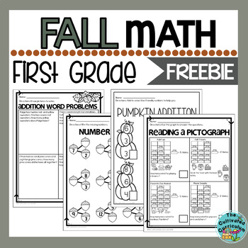 Preview of First Grade Fall Math Freebie