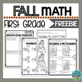 First Grade Fall Math Freebie