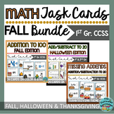 First Grade Fall Math Task Cards Bundle