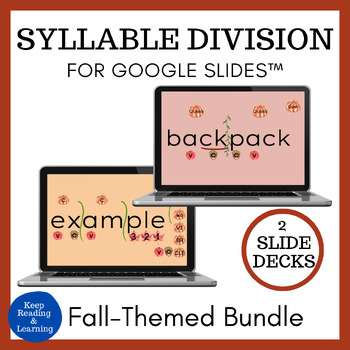 Preview of First Grade Fall Phonics Syllable Division for Google Slides™️ VCCV and more