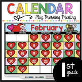 First Grade February Calendar Valentine's Day Digital Goog