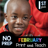 First Grade February Independent Work Packet - Valentine's