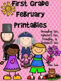 First Grade February Printables