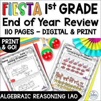 Preview of End of Year First Grade Mat Review Algebra Standards 1.OA