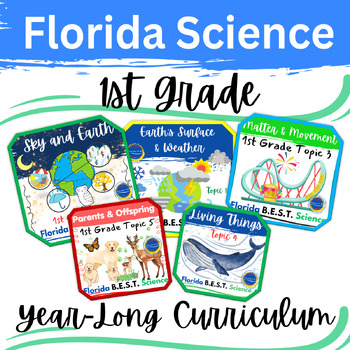 Preview of First Grade Florida Science Year Long Curriculum Bundle