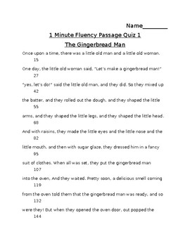 Preview of First Grade Fluency Passages (11)