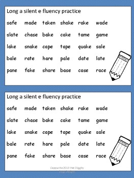 first grade fluency practice long vowels combinations tpt