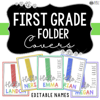 First Grade Folder Covers by Glitz and Grades | Teachers Pay Teachers