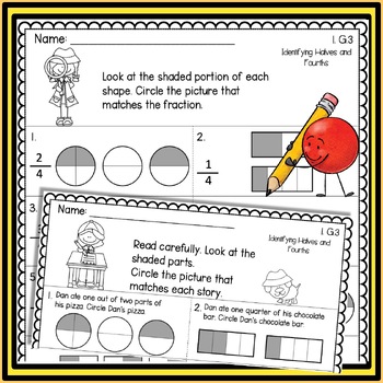 Fractions - 1st Grade by Frogs Fairies and Lesson Plans | TpT