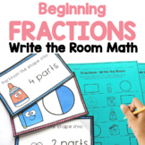First Grade Fractions Write the Room Math