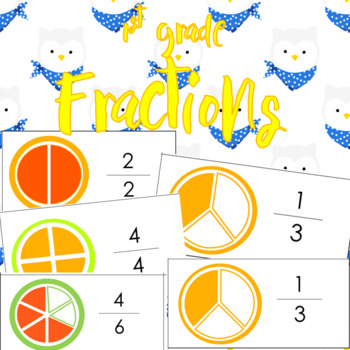 First Grade Fractions Worksheets by Dressed In Sheets | TpT