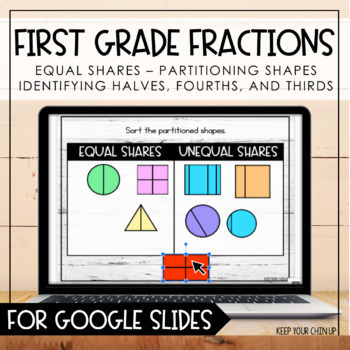 Preview of First Grade Fractions for Google Slides