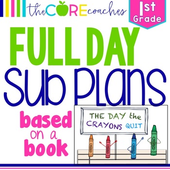 Preview of 1st Grade Full Day Sub Plans - ELA, Math, Science, SS, Art, P.E. + more - Kit 2