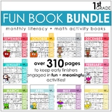 First Grade Fun Book Bundle - NO PREP Math + Literacy Skil