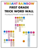 First Grade Trick Word Wall - Vibrant Rainbow